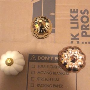 Pumpkin ceramic house piece